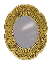 Dollhouse Miniature Brass Mirror